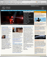 Screenshot of Media Arts & Imaging website