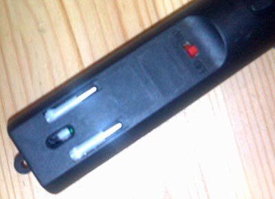 Picture of the plug and 'on/off' button