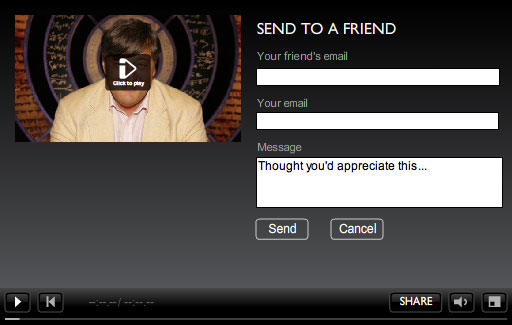 Link to iPlayer 'Send to a friend' page