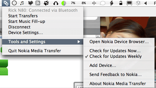 Expanded menubar options