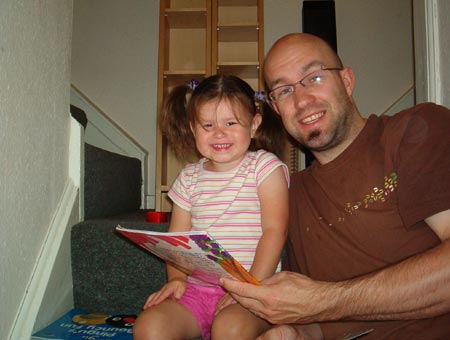 Nat and Daddy read a book