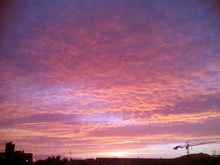 Sunset Clouds over Dundee, taken on 30-09/05